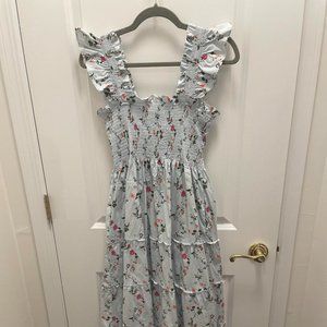 Hill House Home Ellie Nap Dress - Pond Floral Poplin, Size Small